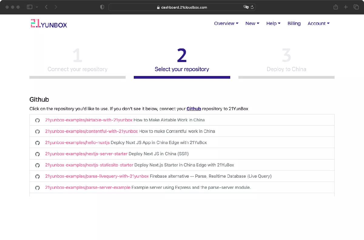 Authorize 21YunBox to access your Heroku app code repo (Read-only)