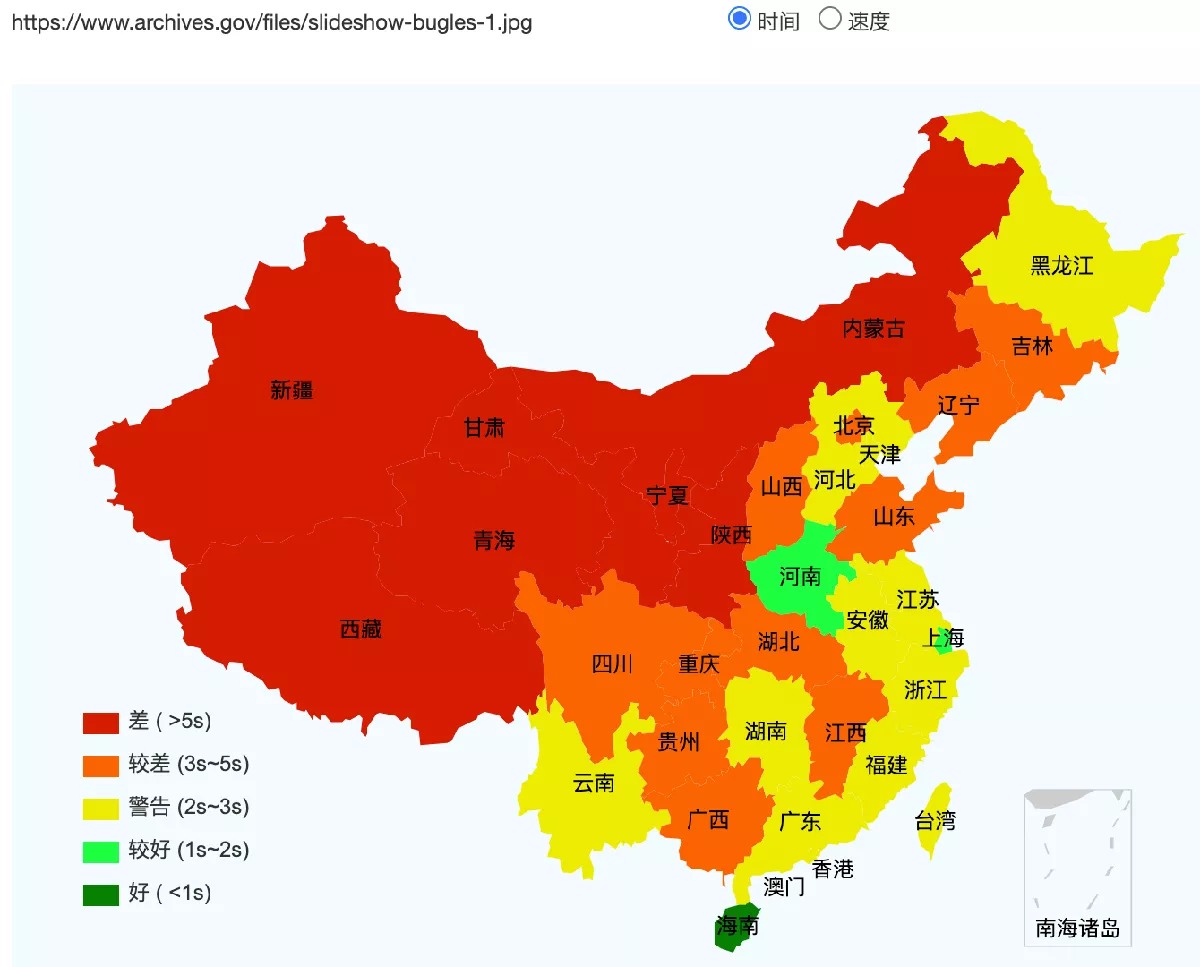 Images on National Archives's global website are not accessible in China