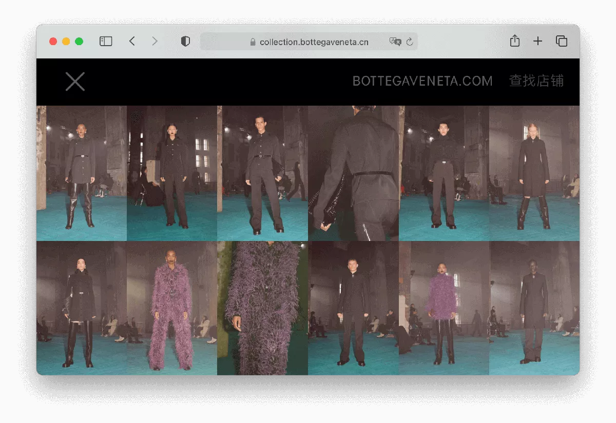 Bottega Veneta's Chinese Seasonal Collection Website