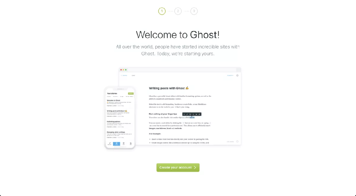 Ghost blog server deployed successfully!