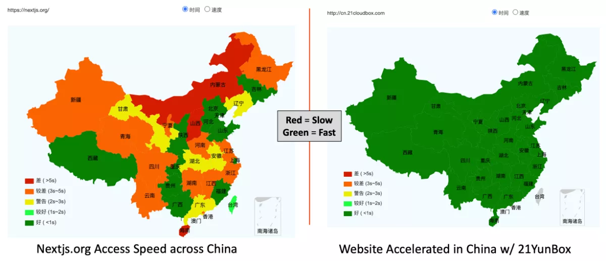 Popular Next.JS deployment platforms don't work in China