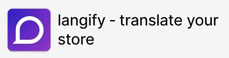 Shopify Plugin: Langify